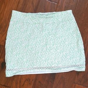 Crown & Ivy Pullon Skort with Green & Pink pattern size 12